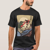 Ukiyo-e Catzilla Samurai versus Giant Kaiju 