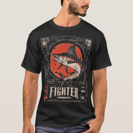 Ukiyo-e-Fighter Schwertfisch | Warrior Fish Portra T-Shirt