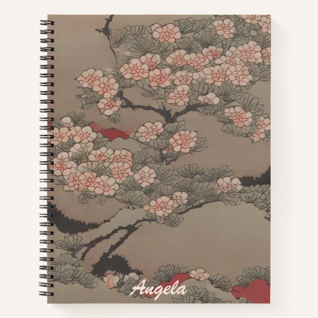 Ukiyo-e Flowering Tree Notizbuch (Vorderseite)