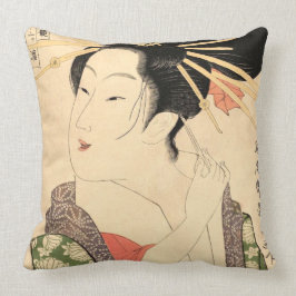 Ukiyo-e Japanermädchen Kissen