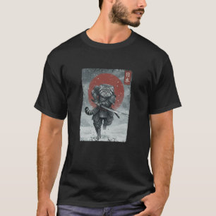 Ukiyo-e Japanischer Vintage Krieger Samurai Manul T-Shirt
