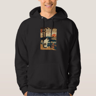 Ukiyo e Kanagawa Vintag Japanisch Tattoo Cat Graph Hoodie