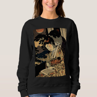 Ukiyo E Retro Japanese  Love During Wartime Dark R Sweatshirt
