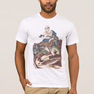 Ukiyo-e unsterblicher buddhistischer Mönch auf T-Shirt