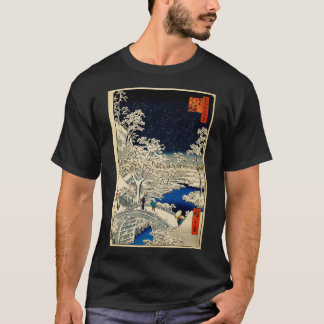 Ukiyoe Ando Hiroshige Yuhi Hill und Drum Bridg T-Shirt