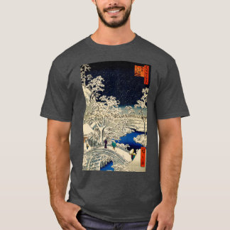 Ukiyoe Ando Hiroshige Yuhi Hill und Drum Bridg T-Shirt