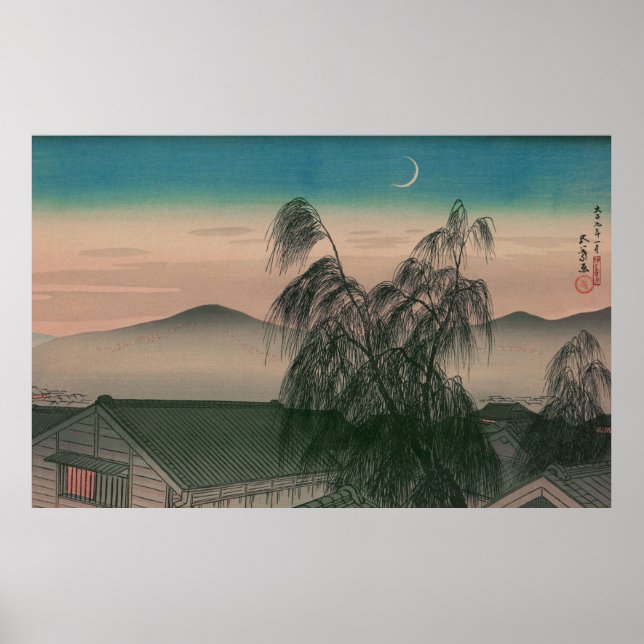 Ukiyoe [Goyo] Abend Mond (XL) Poster (Vorne)