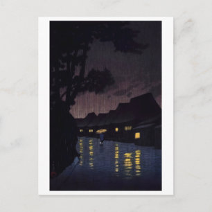 ukiyoe [Hasui] A10 Regen in Maekawa in Soshu Postkarte