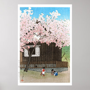 ukiyoe - Hasui - C01 - Atagoyama Hill im Frühjahr Poster