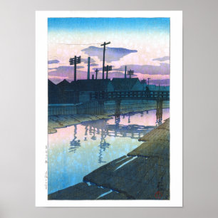 ukiyoe - hasui - C02 - Kiba bei Dusk - Poster