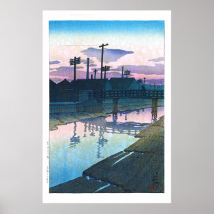 ukiyoe - hasui - C02 - Kiba bei Dusk - Poster