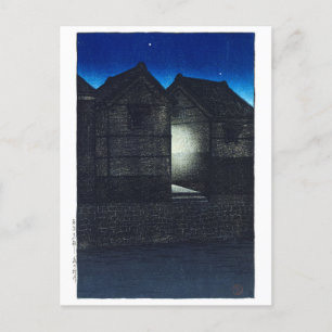 Ukiyoe - Hasui - C04 - Shinkawa Rive at Night - Postkarte