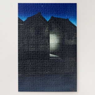 Ukiyoe - Hasui - C04 - Shinkawa Rive at Night - Puzzle