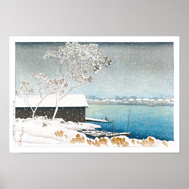 ukiyoe - Hasui - C11 - Shirahige in Snow - Poster (Vorne)
