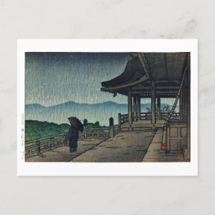 ukiyoe [hasui] C19 Kiyomizu Tempel in Rain Postkarte