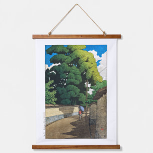 ukiyoe [hasui] C21 Shimohonda-town, Kanazawa Wandteppich Mit Holzrahmen