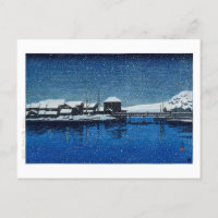 ukiyoe [hasui] C22 Hafen von Ebisu, Insel Sado