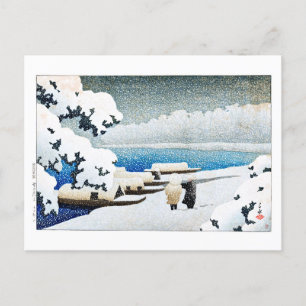 ukiyoe [hasui] C27 Amanohashidate in Snow Postkarte