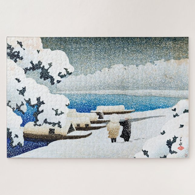 ukiyoe [hasui] C27 Amanohashidate in Snow Puzzle (Horizontal)