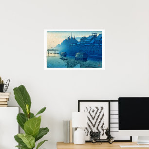 ukiyoe [hasui] C29 Morgen in Dotonbori, Osaka Poster