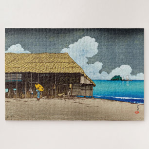 ukiyoe [hasui] C32 Hütte am Meer, Himi, Etchu Puzzle