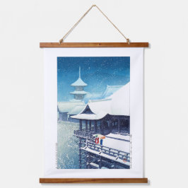 ukiyoe - Hasui - m07 - Frühjahrsschnee - Wandteppich Mit Holzrahmen