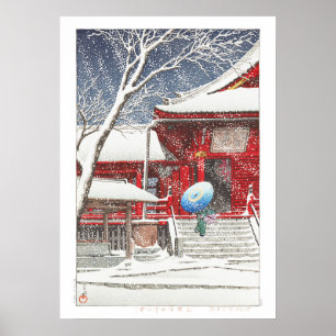 ukiyoe - Hasui - m09 - Schnee bei Ueno Kiyomizudo  Poster