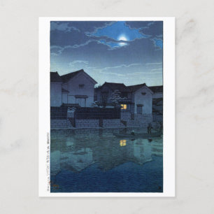 ukiyoe hasui n07 Matsue, Izumo (hazy moon) Postkarte