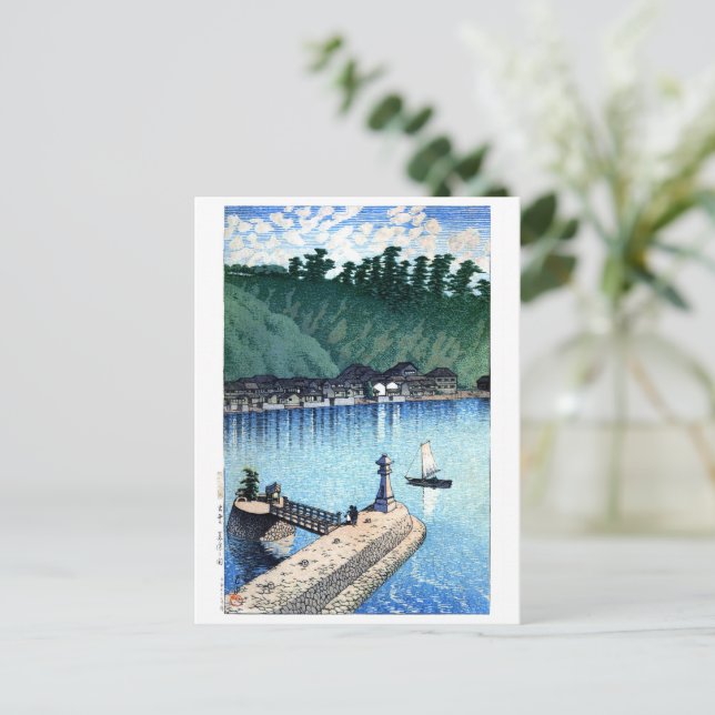 ukiyoe hasui n12 Mihogaseki, Izumo Postkarte (Stehend Vorderseite)