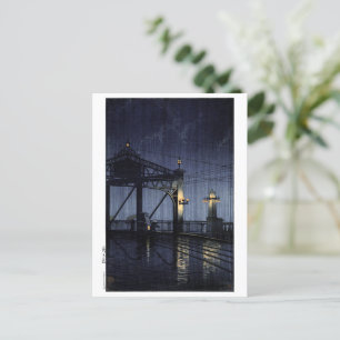 ukiyoe hasui n13 Shin Ohashi Bridge Postkarte