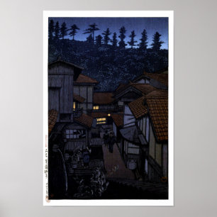 ukiyoe Hasui N15 Arifuku Onsen, Iwami Poster