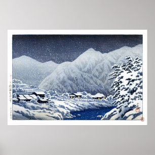 ukiyoe hasui n22 Nakayamashichiri, Hida Poster