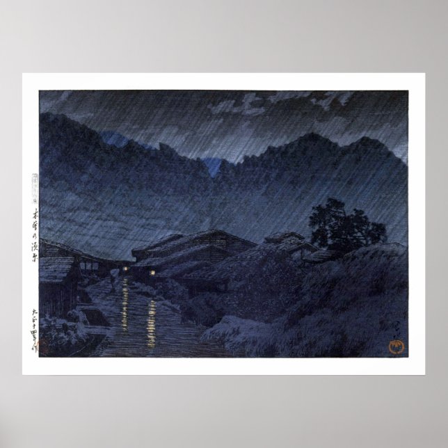 ukiyoe hasui n25 Suhara, Kiso Poster (Vorne)