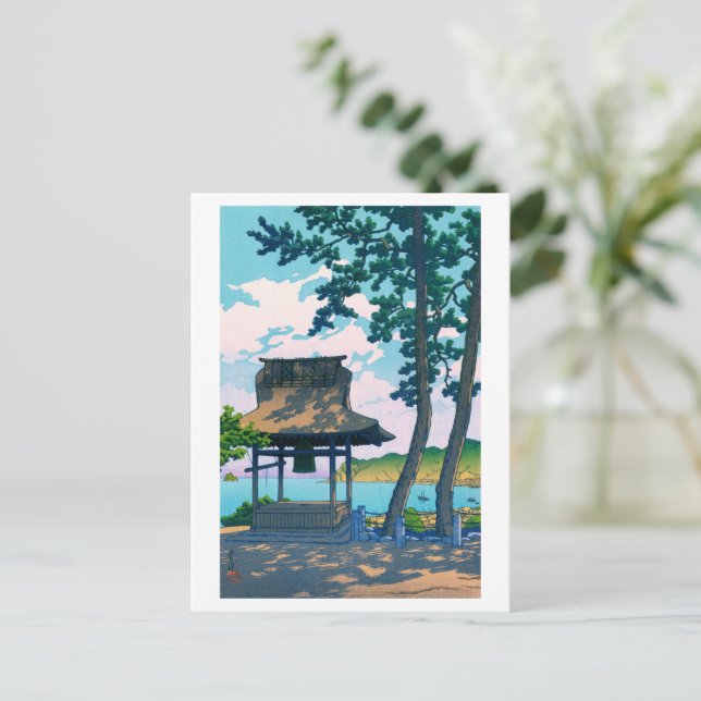 ukiyoe hasui No49 Shogetsuin Temple in Ito, Izu Postkarte (Stehend Vorderseite)