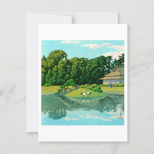 ukiyoe hasui No50 Tokama Korakuen Postkarte