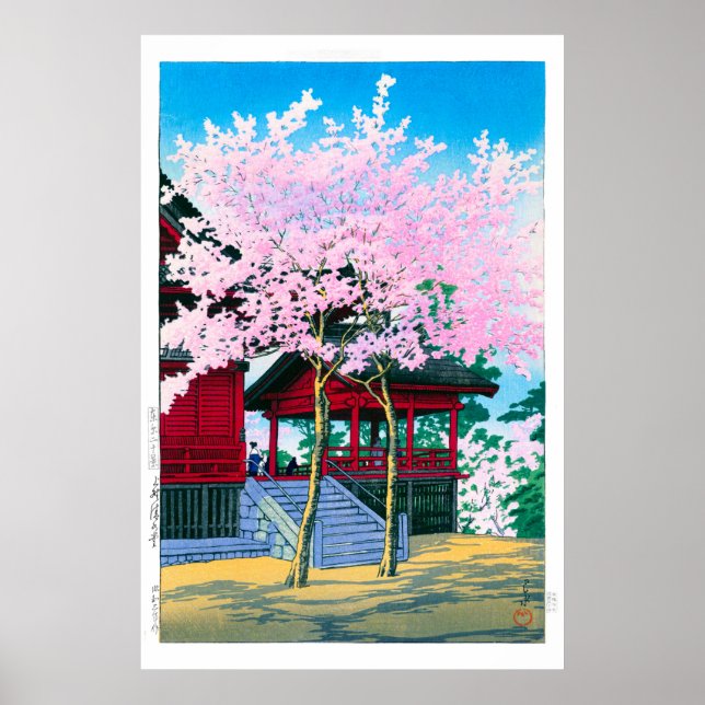 ukiyoe - hasui - No.44 Kiyomizu Hall, Ueno - Poster (Vorne)