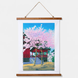 ukiyoe - hasui - No.44 Kiyomizu Hall, Ueno - Wandteppich Mit Holzrahmen