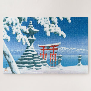ukiyoe - Hasui - No.4 Schnee bei Itsukushima - Puzzle