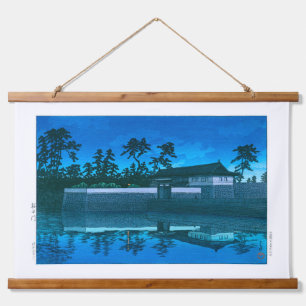 ukiyoe - hasui - No.5 Sakurada Gate - Wandteppich Mit Holzrahmen