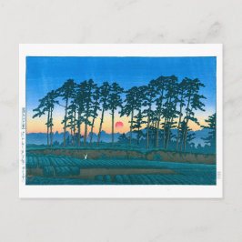 Ukiyoe - Hasui - Nr. 14 Ikegami Ichinokura (Sonnen Postkarte