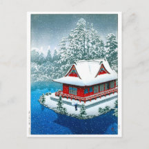 Ukiyoe - Hasui - Nr.26 Schnee im Park Inokashira -