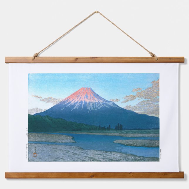 Ukiyoe - Hasui - Nr.30 Der Fuji - Wandteppich Mit Holzrahmen (Vorne)