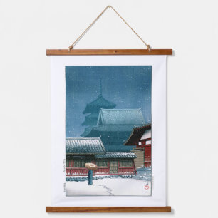 Ukiyoe - Hasui - Nr. 31 Tennoji-Tempel in Osaka - Wandteppich Mit Holzrahmen