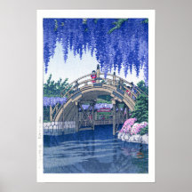 Ukiyoe - Hasui - Nr. 34 Wisteria in Kameido -