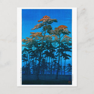 Ukiyoe - Hasui - Nr.46 Hikawa Park in Omiya - Postkarte