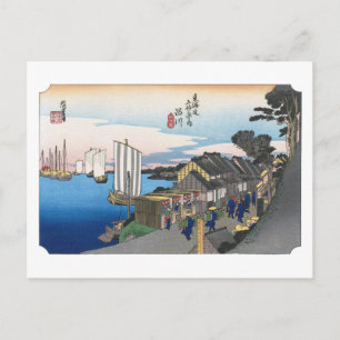 ukiyoe Hiroshige Nr.01 Shinagawa Postkarte