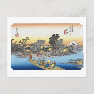 ukiyoe Hiroshige Nr.02-1 Kawasaki Postkarte