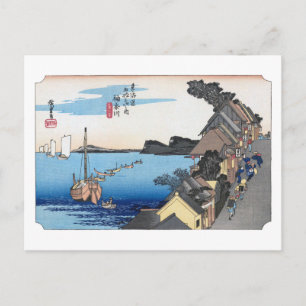 ukiyoe Hiroshige Nr.03 Kanagawa Postkarte