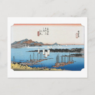 ukiyoe Hiroshige Nr.18 Ejiri Postkarte