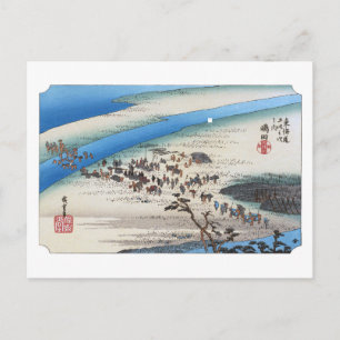 ukiyoe Hiroshige Nr.23 Shimada Postkarte